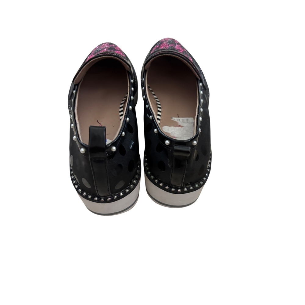 Betsey Johnson Maxton Pink Rhinestone Houndstooth Platform Loafers MAXT01S5 8.5M - Picture 4 of 8